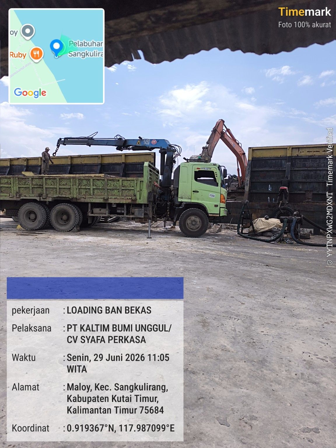 Dokumentasi kerja loading di lapangan